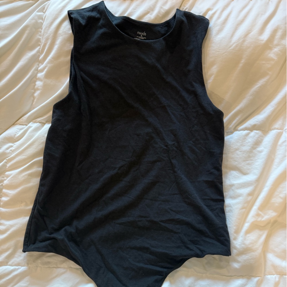 nuuds Black Sleeveless Bodysuit